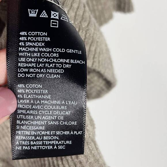 Free People Beach Small Taupe World Traveler Cowl Neck Open Back Thermal Top - Picture 8 of 12